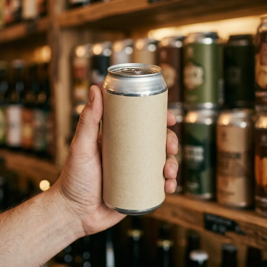A craft beer label up close