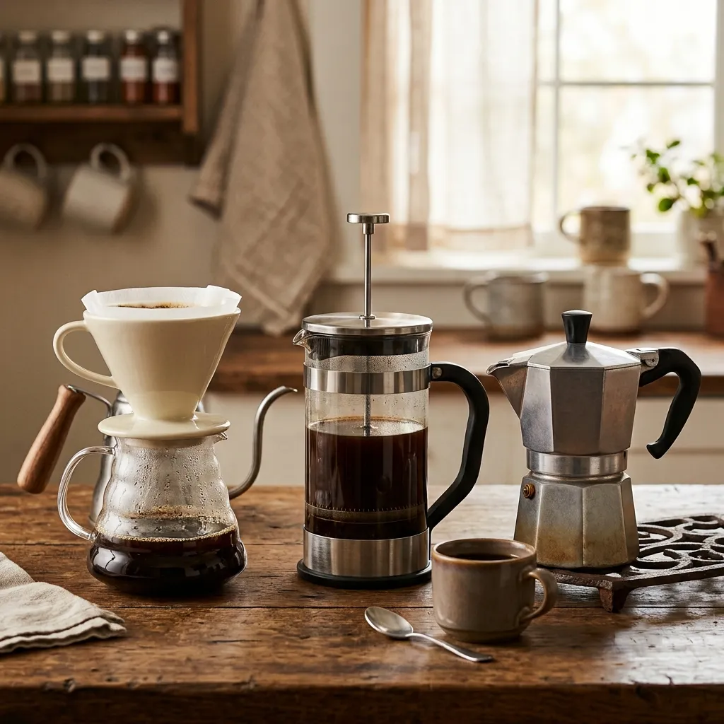 Coffee brewed with the pour-over method