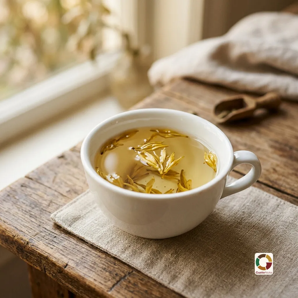Golden buds of yellow tea